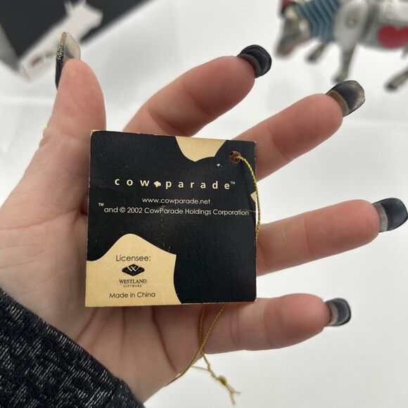 2002 Cow Parade Wizard of Oz Tin Man Cow No. 7242 w/ Box - Picture 7 of 14